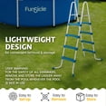 thumbnail image 5 of Funsicle 48" SureStep Pool Ladder, for Above Ground Swimming Pools, Blue & White, 5 of 11