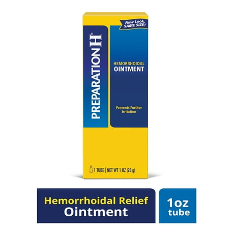 Preparation H Hemorrhoid Symptom Treatment Ointment, Itching, Burning and Discomfort Relief, Tube (1.0