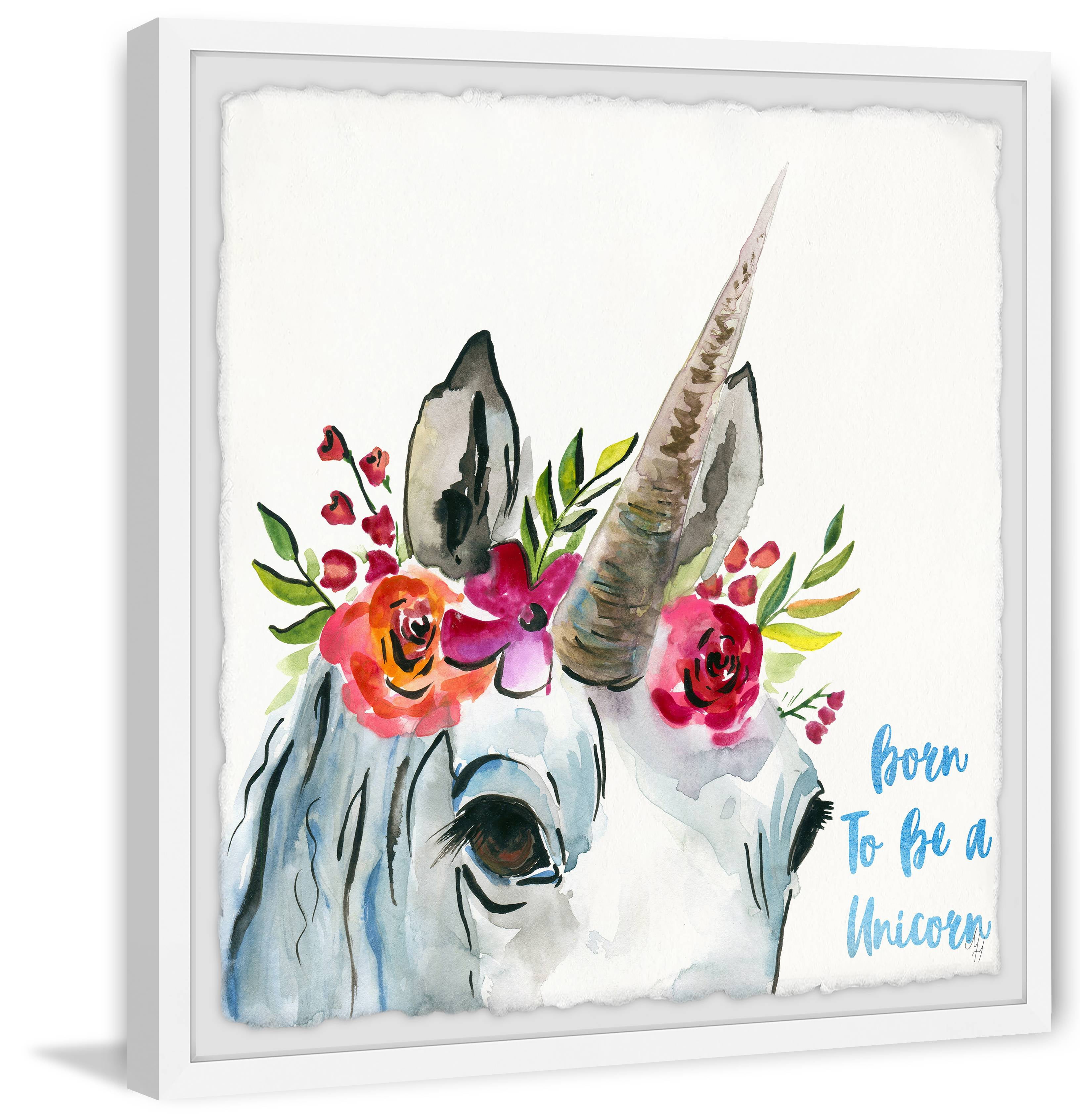 Marmont Hill Born Unicorn III Framed Wall Art