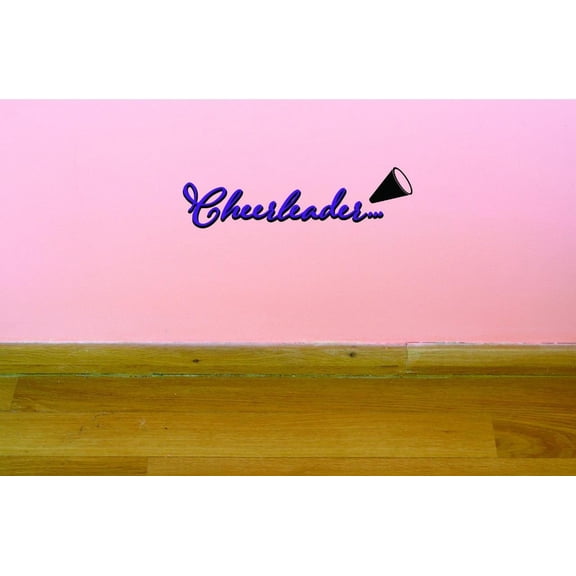Custom Decals Cheerleader Wall Art Size: 8 X 30 Inches Color: Black