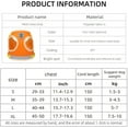 thumbnail image 3 of Pet Cat Harness and Leash Set for Walking Escape Proof, Easy Control Outdoor Jacket, Adjustable Reflective Breathable Soft Air Mesh Vest Orange S (for 3.3-6.6 lb), 3 of 9