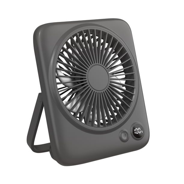 ventilador personal, pequeño ventilador de mesa portátil y 4 velocidades, ventilador personal de viento fuerte, se puede utilizar como banco de energía, viajes en interiores y exteriores