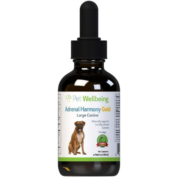 Pet Wellbeing Natural Dog Adrenal Dysfunction and Cushing's Support - Adrenal Harmony 4oz (118ml)