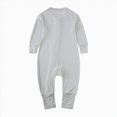 thumbnail image 6 of Wamejoo Baby Boy Girl Pajamas Bamboo Rompers Footless Zipper Solid Color Long Sleeve Sleeper Jumpsuit Soft Loungewear Outfit, 6 of 9