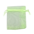 thumbnail image 2 of Miangastore Jewelry Storage Bags Light Green Organza 100Pcs Set 2.8In By 3.5In, 2 of 3