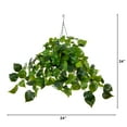 thumbnail image 4 of Nearly Natural Pre-Lit Philodendron Artificial Plant - 24" - Warm White LED Lights, 4 of 8