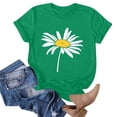 thumbnail image 5 of ATENAR Tops for Women Plus Size Shirts Printed Crew Neck Tops Green 3XL(US:14), 5 of 5