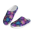 thumbnail image 2 of Haiem Rainbow Snowflakes Print Women's Fuzzy Memory Foam House Slipper Cozy Home Footwear Non-slip Winter Slippers-39/40, 2 of 7
