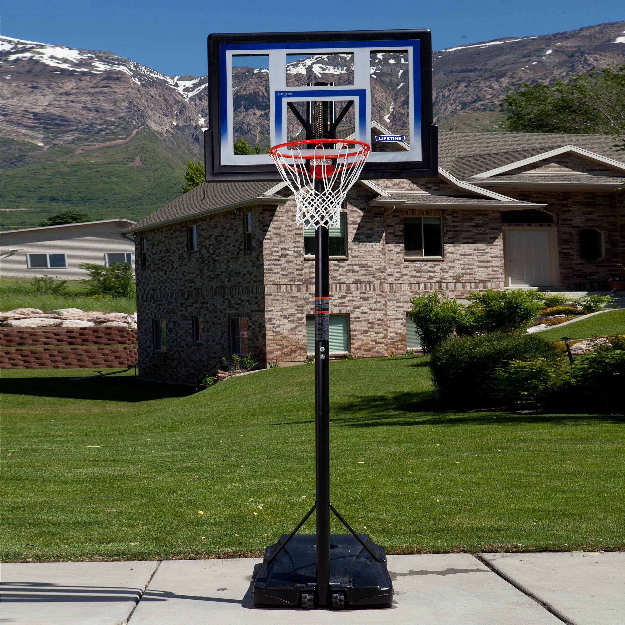Lifetime 48-Inch Shatterproof Portable Basketball Hoop with Speed Shift Adjustment & Slam-It Rim - Model 51550-Outdoor Play
