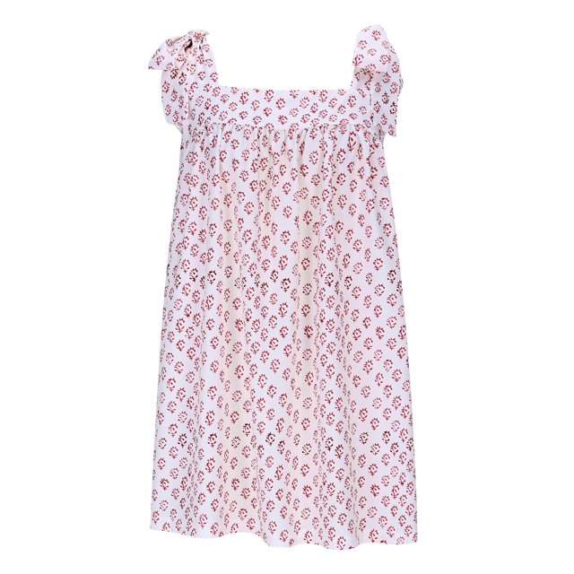 VEKDONE Robe d'Été Courte Décontractée à Lacets Imprimée Florale pour Femmes Rose P