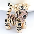 thumbnail image 3 of Xinyolin Key Ring Vivid Rhinestone Decor - Multi-Color 3D Tiger Pendant Charming Key Chain for Purse, 3 of 8