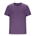 thumbnail image 3 of Xuniizn Mens T Shirts Casual Loose Crewneck Workout Short Sleeve Shirt with Pocket Plus Size Lightweight Soft Stretch Solid Color Tee Tops, M-4XL, 3 of 5