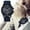 C, variant on Hearth & Gear Men's Hand Canvas Rubber Strap Precise Timing Men's Fashion Leisure Business Hand Precise Timing Watch Smart Watch Rechargeable Wristwatch The Small Dial Smart Watch with Step Counter