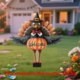 thumbnail image 6 of Clearance! Ornativity Turkey Yard Stake Pumpkin Decoration - Metal Stand Outdoor Garden Front Yard Welcome Sign Thanksgiving Fall Autumn Yardstick Decor Lawn Ornament Kit on Clearance, 6 of 8