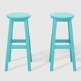 thumbnail image 3 of WestinTrends Malibu 29" HDPE Outdoor Patio Round Bar Stool Set of 2, Turquoise, 3 of 7