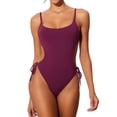 thumbnail image 1 of Traje de baño entero DOBREVA con tirantes ajustables y recortes, color fucsia, talla M, 1 of 6