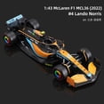 thumbnail image 2 of Bburago-coche de carreras de aleación de Metal para niños, escala 1:43, 2022, F1, McLaren, n. ° 3, Daniel Ricciardo n. ° 4, Lando Norris, modelo de coche de carreras de Metal fundido a presión Fivean unisex, 2 of 2