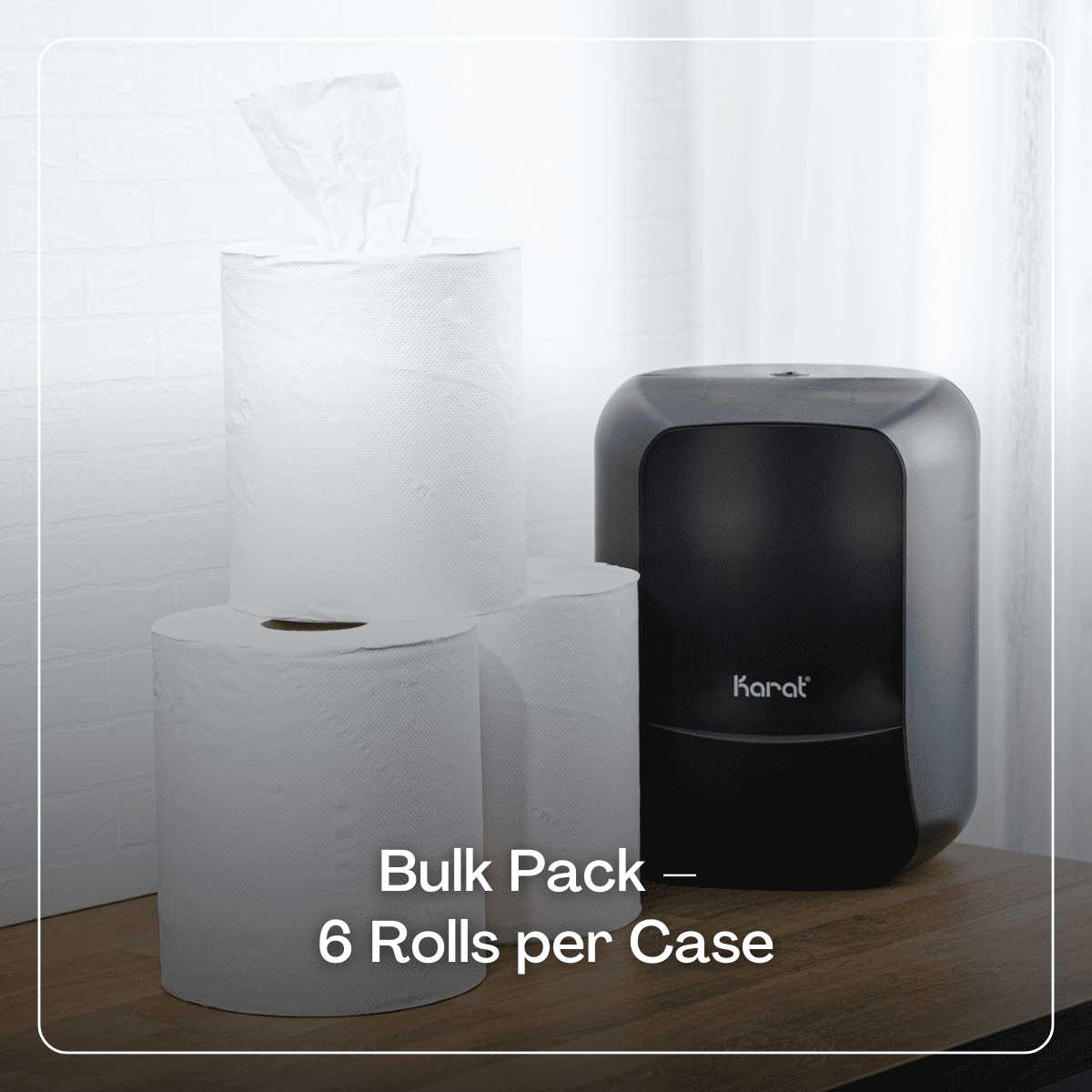 Karat 2-Ply Center Pull Commercial Paper Towel, White - Case of 6 rolls (3600 sheets)