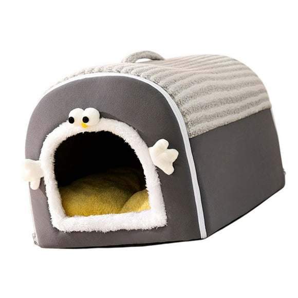 Casa portátil para perros, tienda para perros, refugio para mascotas, perrera autocalentable, nido suave y cálido para perros pequeños y medianos, L