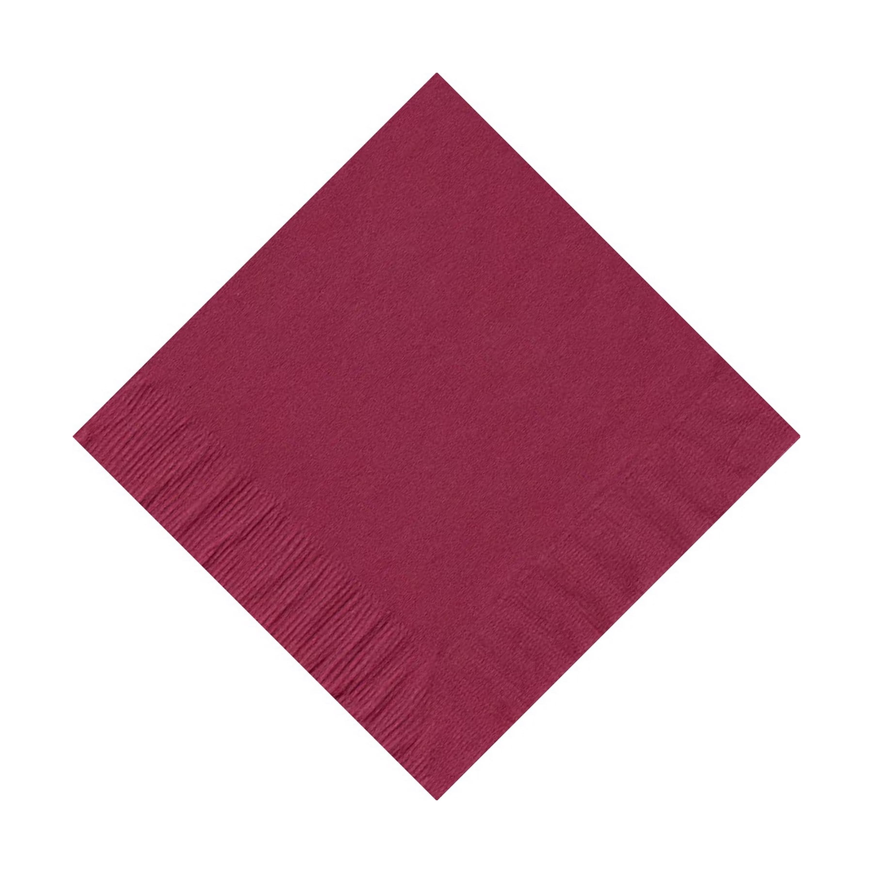 50 Plain Solid Colors Beverage Cocktail Napkins Paper Burgundy by CREATIVE CONVERTING
