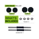 thumbnail image 3 of 30 lbs adjustable dumbbell weights set con iron handle y non - slip grip para home gym, 3 of 6