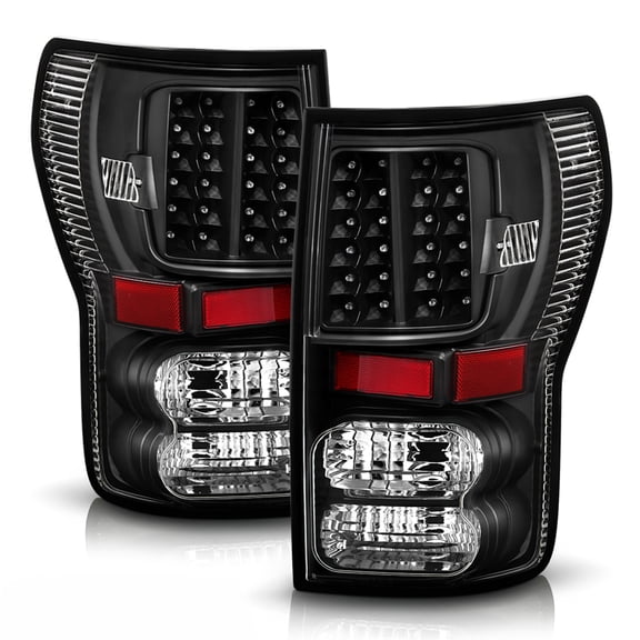AKKON - For Black 07-13 Toyota Tundra Pickup Truck LED Tail Lights Brake Lamp Replacement Left Right Pair
