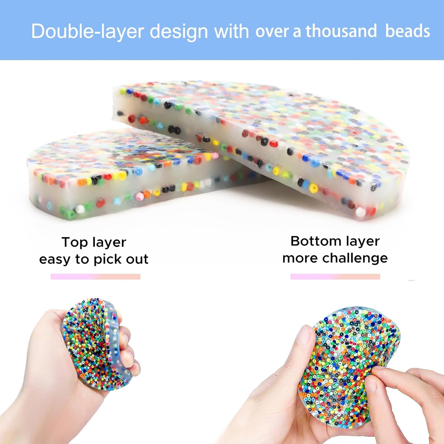 Skin Picking Fidget Bracelets (2-Pack) - Anxiety Relief For Trichotillomania