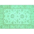 thumbnail image 1 of Ahgly Company Indoor Rectangle Oriental Turquoise Blue Traditional Area Rugs, 4' x 6', 1 of 4