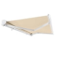thumbnail image 2 of Awntech 10 Ft Key West Right Motorized Heavy Duty Patio Retractable Awning with Cassette (120in x 9.38in x 96in), Tan, 2 of 7