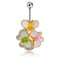 thumbnail image 1 of Navel Ring Fashion Butterfly Decoration Belly Button Ring Body Piercing Jewelry, 1 of 8