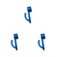 thumbnail image 1 of serony Alloy Easy-to- Side Storage Hook With Exquisite Craftsmanship Aluminum Alloy Hook Half Cover Hook blue 3Set, 1 of 6