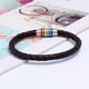 thumbnail image 5 of Pulsera LGBTQ, Pulsera Trenzada Con Cierre Magnético De 3 Piezas, Negro, Marrón Y Para La Amistad, 5 of 7