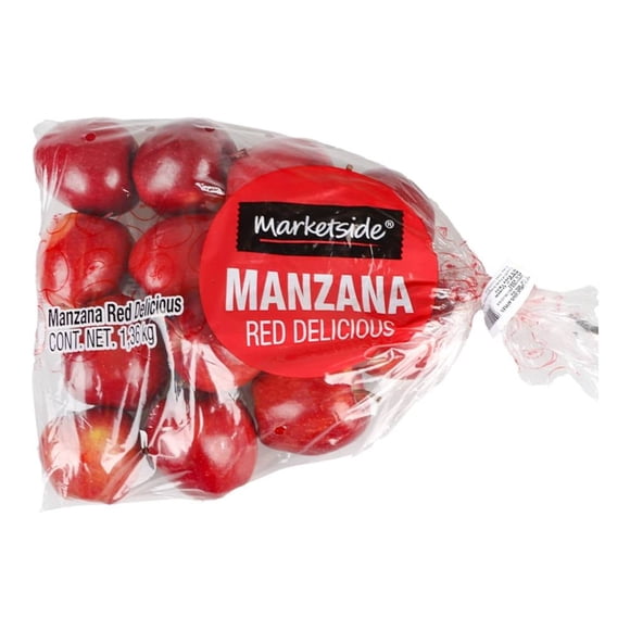 Manzana red delicious Marketside en bolsa 1.3 aproximadamente precio por kilo