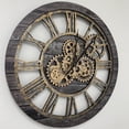 thumbnail image 4 of THE GEARS CLOCK Wall Clock with Real Moving Gears AM-LI_ 24 in Round Carbon-Grey, 4 of 9