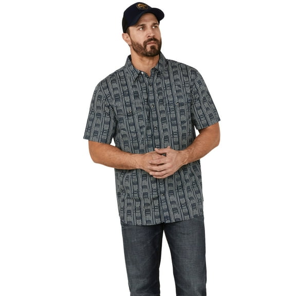 Moonshine Spirit Men's Spirit&Reg; Tikki Pole Southwestern Stripe Short Sleeve - MSSU22W10 Medium