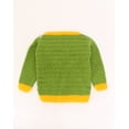 thumbnail image 3 of Woonie Handmade Granny Square Crochet Sweater-Green, 3 of 4