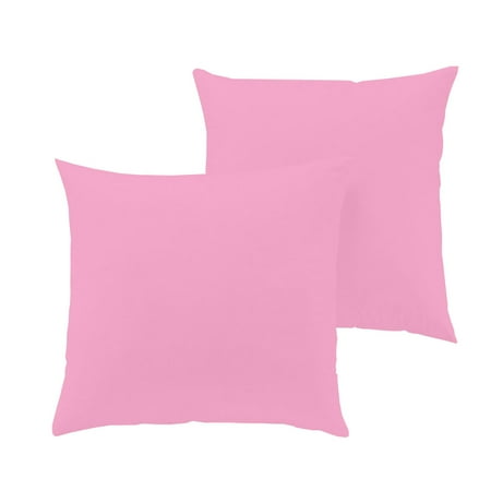Euro Pillow Set The Great American Store Hand Made Indoor/Outdoor 6D Set of 2 Solid Euro Pillows- Pink (23