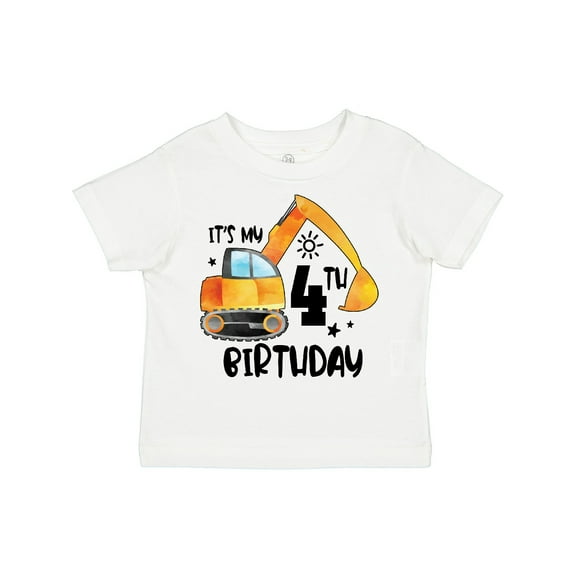 Inktastic Construction Truck It's My 4th Birthday Boys or Girls Toddler T-Shirt