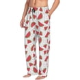 thumbnail image 2 of Xecao Hand Drawn Watermelon Men's Straight Lounge Pajama Pants: The Ultimate in Comfortable Sleepwear, 2 of 9