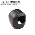 thumbnail image 3 of unique High qualityLeather AT Car Shift Knob Protection Cover for 2022 Gear Head Shift Collars Auto Interior Black+Red, 3 of 5