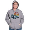 thumbnail image 5 of Puerto Rican Boricua Princess Latina Zip Hoodie Sweatshirt Women Brisco Brands S, 5 of 5