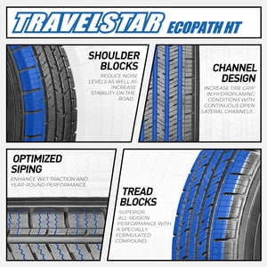 Travelstar EcoPath H/T LT235/75R15 6Ply Load Range C 104R All Season Highway Terrain SUV Light Truck Tire 235/75/15(Tire Only) Sansujyuku sansujyuku.com