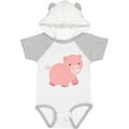 thumbnail image 3 of Inktastic Cute Little Pink Farm Pig Boys or Girls Baby Bodysuit, 3 of 5