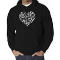 thumbnail image 1 of Men's Word Art Hooded Sweatshirt - Heart Notes, 1 of 2