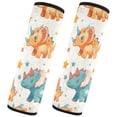 thumbnail image 2 of ALAZA Cute Triceratops Cartoon Car Seat Belt Adjuster Neck Covers Shoulder Cushions Pads S, 2 of 8