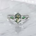 thumbnail image 5 of KANISHKAGEMS&JEWELS 2Ct 8x6mm / Naturl Moss Agate Engagement Ring Kite Emerald Proposal Ring Bridal Wedding Gift Ring, 5 of 6