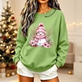 thumbnail image 4 of Ichuanyi Women's Crewneck Long Sleeve Christmas Graphic Sweatshirt Cute Christmas Print Casual Pullover Top, 4 of 5