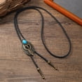 thumbnail image 4 of Aellinatey Cowboy Hat Pendant Metal Eagle Bird Stone Necklace Bolo Tie Jewelry Accessoies, 4 of 21