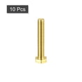 thumbnail image 3 of Unique Bargains Brass Hex Bolts, M5x30mm 10 Pack Fully Thread Grade 4.8 Machine Screws, 3 of 4