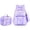 Purple, variant on Soda Candy 3PCS School Backpack Set Lightweight Water Resistant Star Printed Backpacks with Ergonomic Back Support, Padded Shoulder Straps